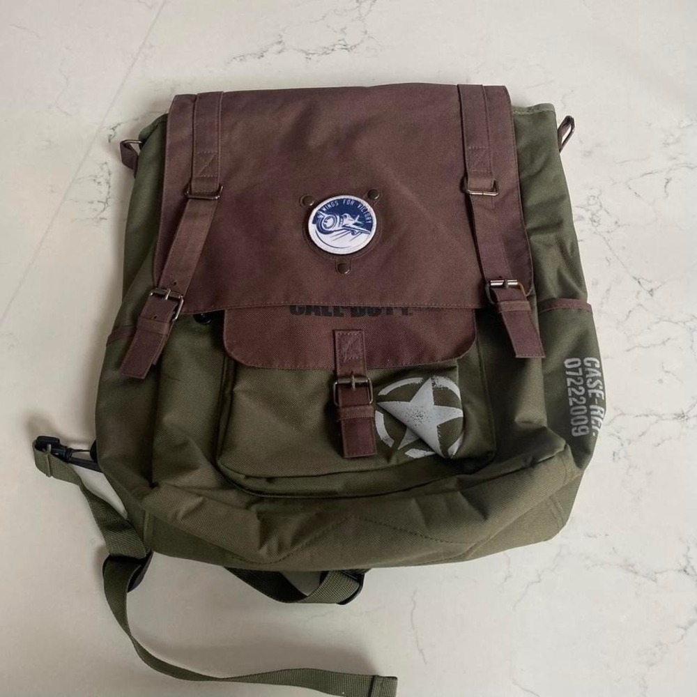 Call of Duty WWII Style Military Canvas Backpack Promo 2009